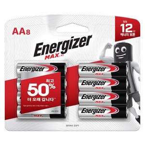 에너자이저 맥스 AA 건전지, 8개입, 1개