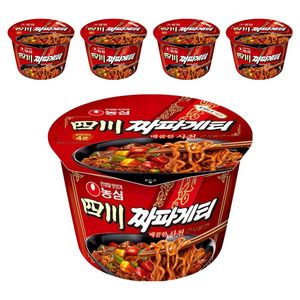 농심 사천짜파게티 큰사발면 115g, 5개
