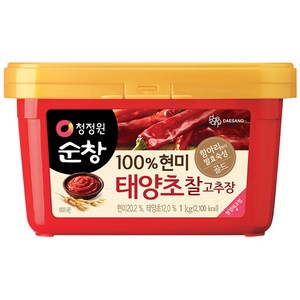 청정원순창 100% 현미 태양초 찰고추장, 1kg, 1개