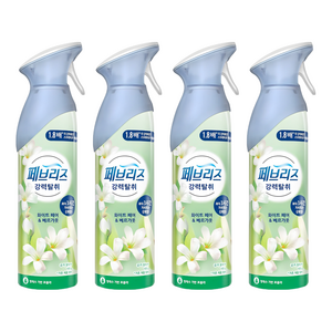 페브리즈 에어 실내 탈취제 화이트 페어 앤 베르가못 본품, 165g, 4개