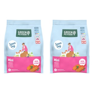 인섹트도그 강아지 어덜트 미니 기능성 사료, 피부/피모+알러지, 900g, 2개