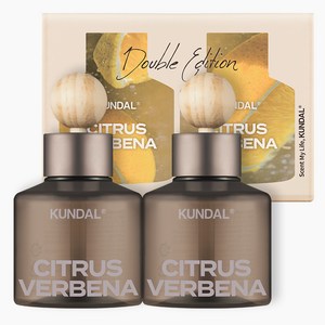 쿤달 퍼퓸 차량용 방향제 75ml 2p + 우드볼 스틱 2p 세트, 시트러스 버베나, 1세트