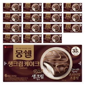 몽쉘 카카오 생크림 케이크 6p, 204g, 16개