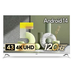 더함 4K UHD LED TV, 109cm(43인치), 스마트 TV, 스탠드형, 고객직접설치