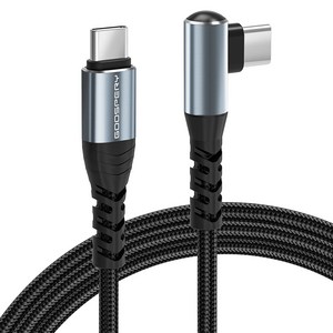 구스페리 90도 직각 C타입-C타입 단선방지 초고속 충전 케이블 100W