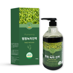 해피테라스 펌핑 녹차 진액, 1개, 1000g