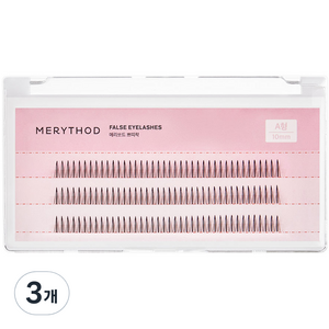 메리쏘드 쁘띠착 인조 속눈썹 A형 10mm, 블랙, 3개