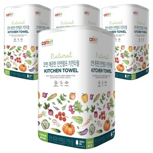 코멧 깨끗한 천연펄프 키친타월, 150매, 32개