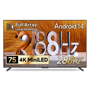 더함 4K UHD Mini LED TV, 191cm(75인치), 스마트 TV, 스탠드형, 방문설치