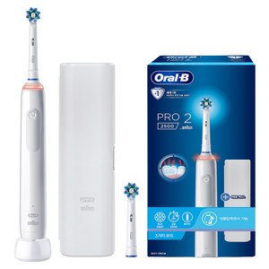 오랄비 정품 프로2500 전동칫솔 + 리필 + 케이스 세트