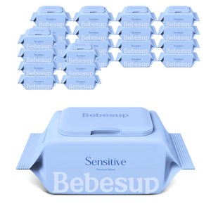 베베숲 센시티브 엠보싱 물티슈 휴대캡형, 65g, 20매, 24개