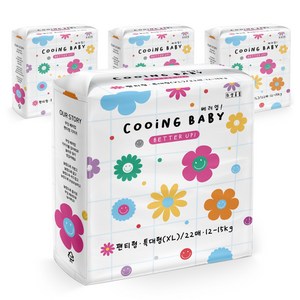 쿠잉 베러 팬티형 기저귀 유아용, 특대형(XL), 88매