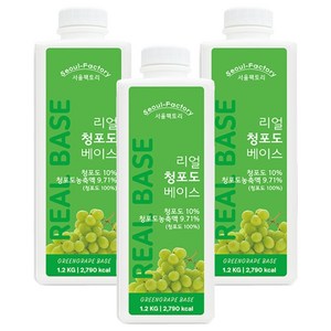 서울팩토리 리얼 청포도 베이스, 1.2kg, 3개