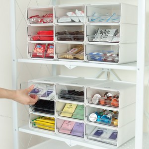 마켓플랜 콤비 다용도 적층 슬라이딩 펜트리 수납함