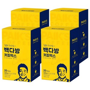 빽다방 커피믹스, 12g, 20개입, 4개