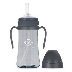 그로미미 PPSU 빨대컵, 300ml, 차콜, 1개