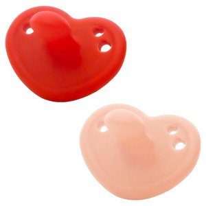 티지엠 하트 노리개 젖꼭지, 플러스 (3개월이상..., 베리레드 + 코랄핑..., 2개