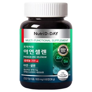 뉴트리디데이 프리미엄 아연 셀렌 36g, 60정, 1개
