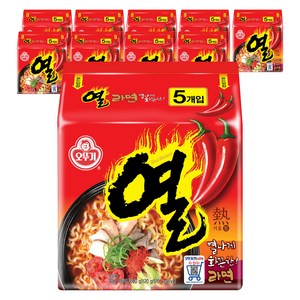 오뚜기 열라면 120g, 50개, (5개입 X 10팩)