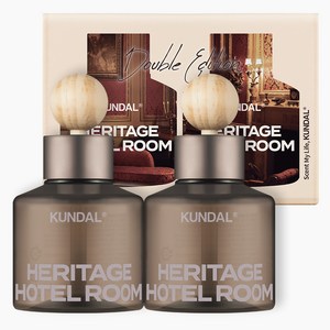 쿤달 퍼퓸 차량용 방향제 75ml 2p + 우드볼 스틱 2p 세트, 헤리티지 호텔 룸, 1세트