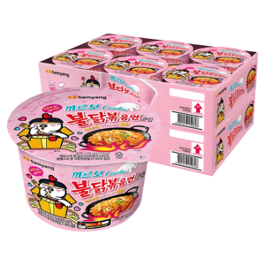 불닭볶음면 큰컵 까르보 트레이 105g, 12개