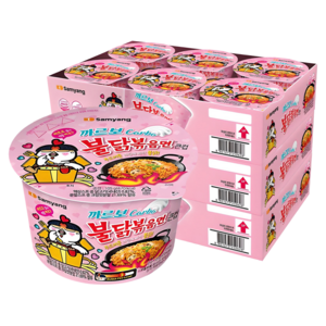 불닭볶음면 큰컵 까르보 트레이 105g, 18개