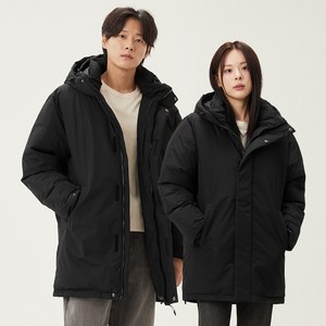 캐럿 남녀공용 프리미엄 기능성 후드 하프패딩