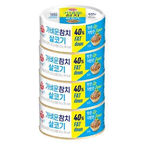 오뚜기 가벼운참치 살코기, 135g, 4개