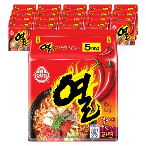 오뚜기 열라면 120g, 100개, (5개입 X 20팩)
