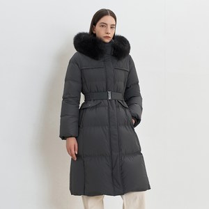 에이비에프지 여성용 폭스퍼 벨티드 롱 구스 다운 AFZ4MD01