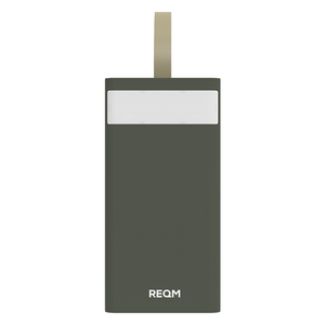 리큐엠 LED 조명 캠핑 고속충전 보조배터리 50000mAh 18W, 올리브그린, QP5000A