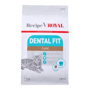 유한양행레시피브이 고양이 로얄 덴탈 핏 케어 기능성사료, 구강/치석관리+헤어..., 1.2kg, 1개