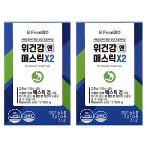 프롬바이오 정품 위건강엔 매스틱X2, 56g, 2개