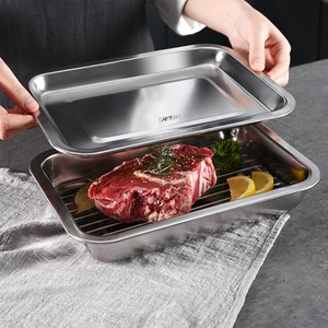 키친아트 스텐 사각트레이, 270 x 200 ..., 밧드 + 랙 + 트..., 1세트