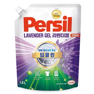 퍼실 딥클린 초미세세탁 라벤더젤 맥스 드럼용 액체세제 리필, 1.8L, 1개