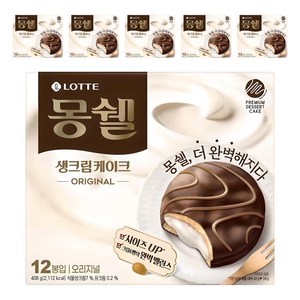 몽쉘 생크림케이크 오리지널 12p, 408g, 6개