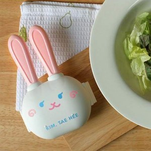 플렉사 유아용 토끼 스푼 앤 포크 케이스 세트, 핑크, 스푼+포크+케이스, 1세트