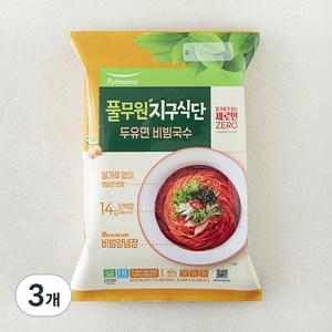 풀무원 지구식단 얇은 두유면 비빔국수, 423g, 3개