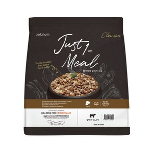 한끼뚝딱 생후 3개월령 이후 클래식 황태와 소고기 강아지 사료 랜덤발송, 소, 1kg, 1개