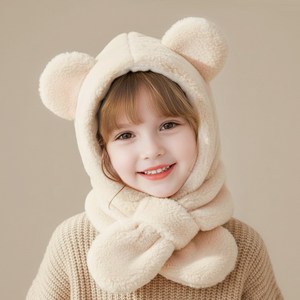 우주아이 아동용 포그니베어 목도리모자