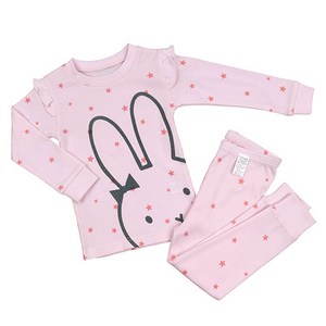 메이키즈 여아용 핑크레빗 30수 후라이스 긴팔 실내복