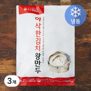 한만두 아삭한 김치 왕만두 (냉동), 1.4kg, 3개