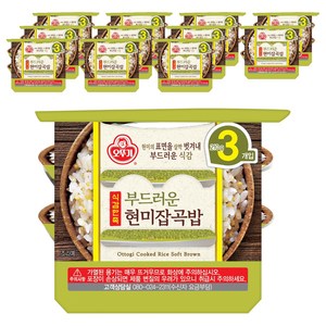 오뚜기 식감만족 부드러운 현미 잡곡밥, 210g, 36개