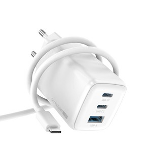 SKY 필 GaN65 큐브 65W 4세대 초미니 3포트 충전기+C to C 60W 1.2m 케이블