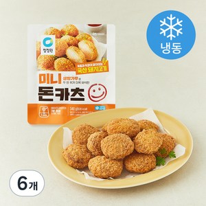 청정원 미니 돈카츠 (냉동), 340g, 6개