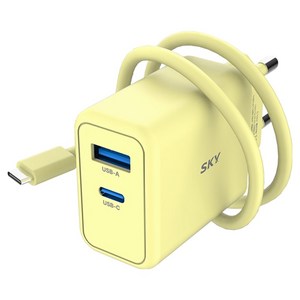 SKY 필 GaN 25W 초고속 충전기 + USB C to C 40W 충전 케이블
