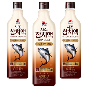 사조 참치액, 900g, 3개