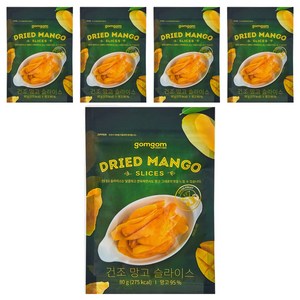곰곰 건조 망고 슬라이스, 80g, 5개