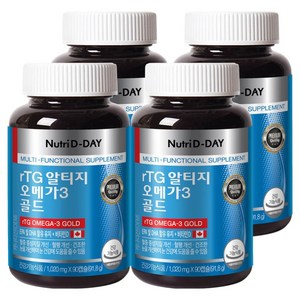 뉴트리디데이 rTG 알티지 오메가3 골드, 90정, 4개