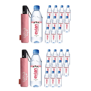 에비앙 생수 500ml x 12p + 우산 세트, 500ml, 2세트